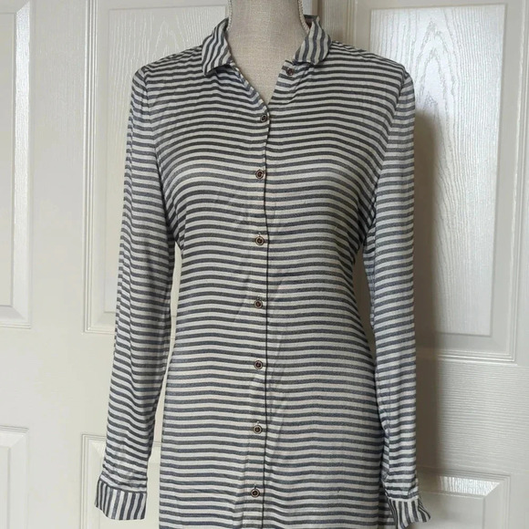 Ted Baker Sandre Striped Viscose button Shirt Dress - Picture 2 of 11